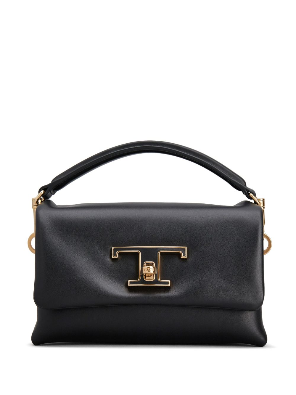 Tod's T Timeless 皮质单肩包 - 黑色
