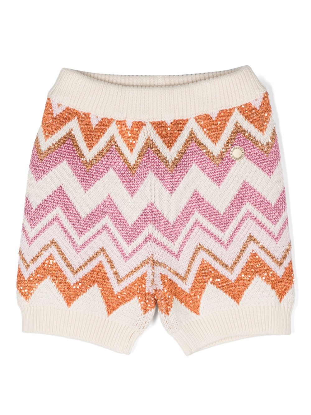 Missoni Kids Zigzag 长裤 - 中性色