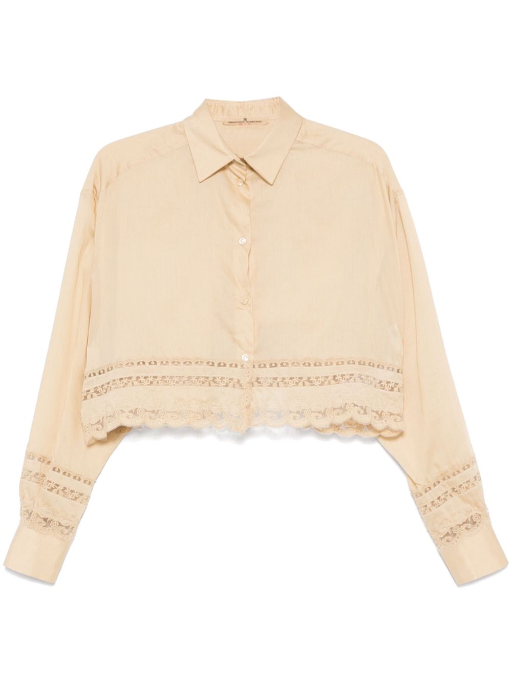 Ermanno Scervino floral-embroidery shirt - 中性色
