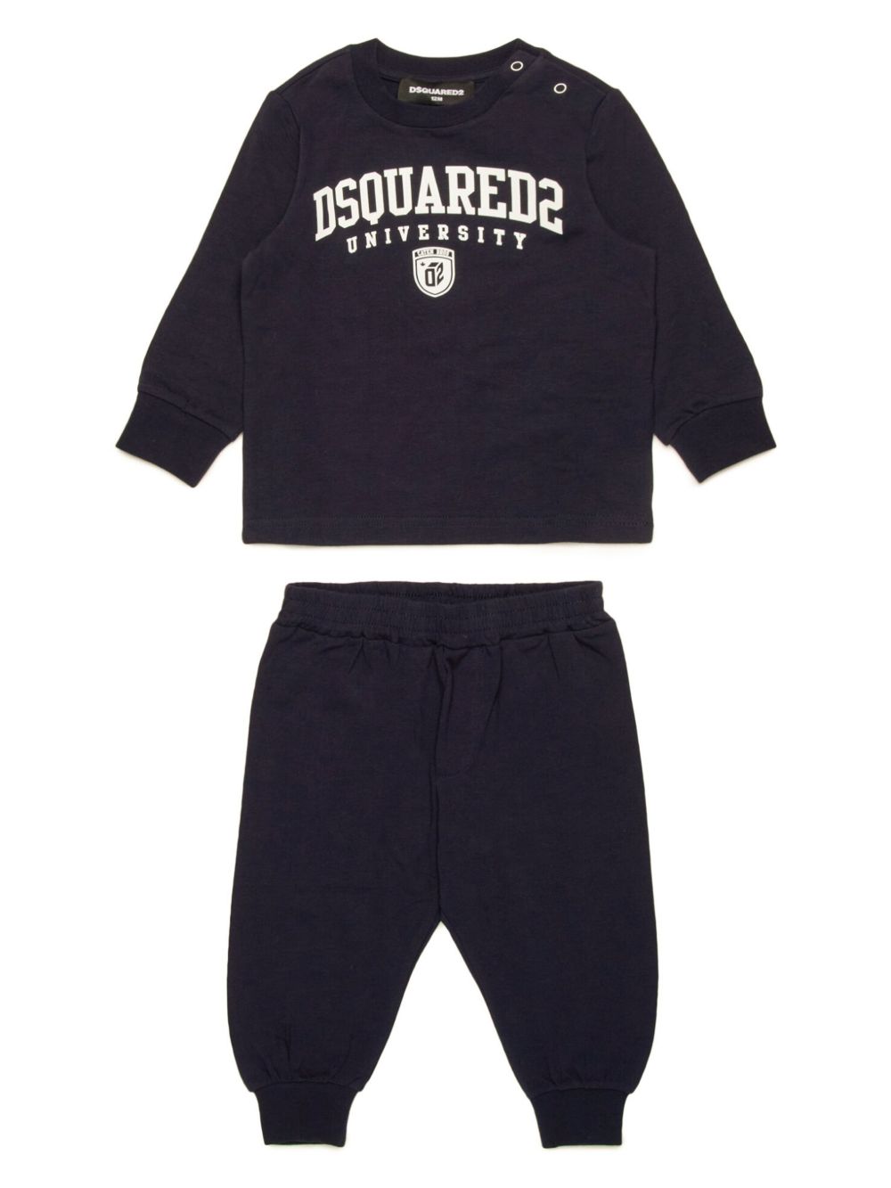 DSQUARED2 KIDS logo印花平纹针织运动套装 - 蓝色