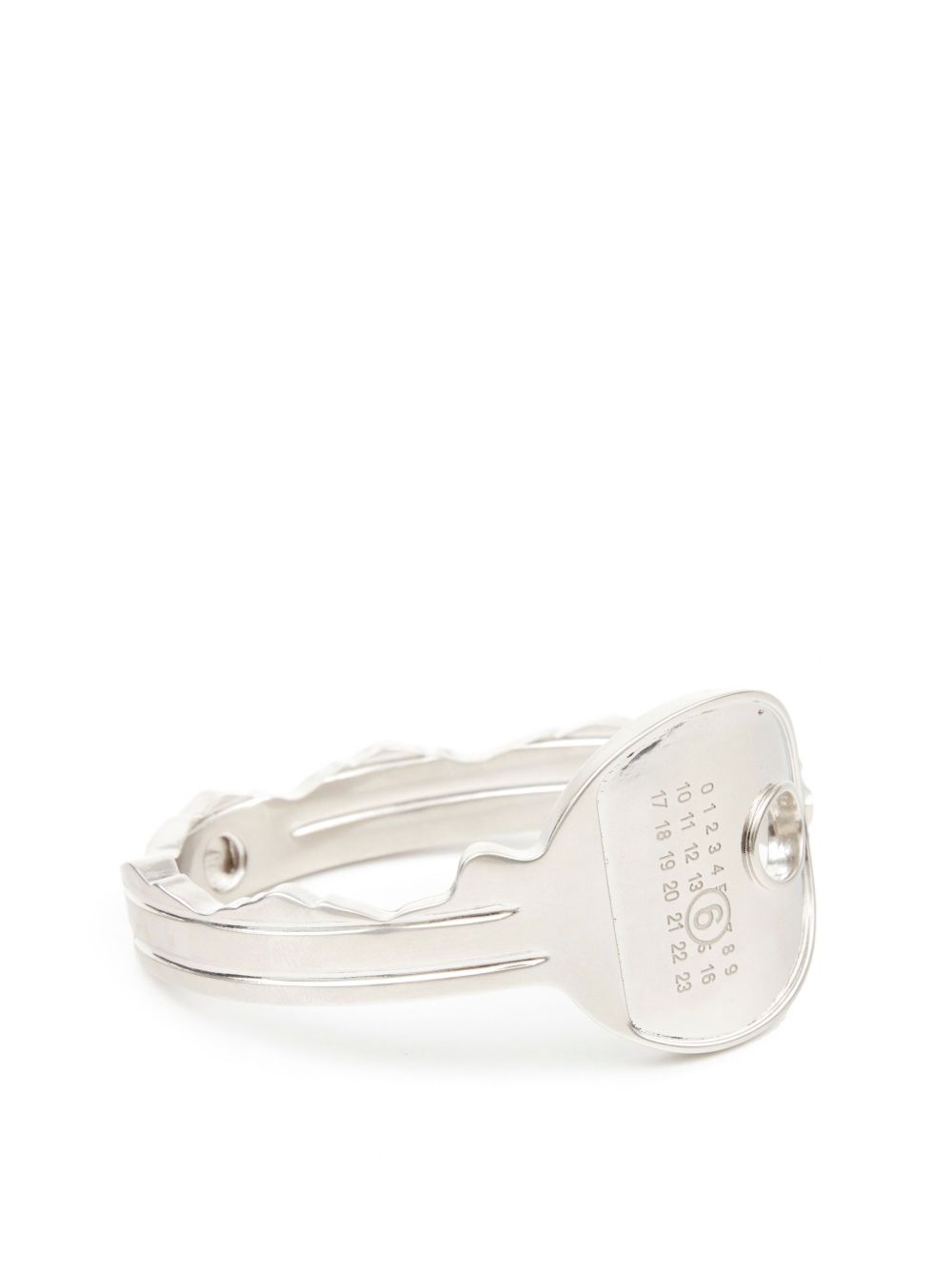 MM6 Maison Margiela 钥匙形logo雕刻手链 - 银色