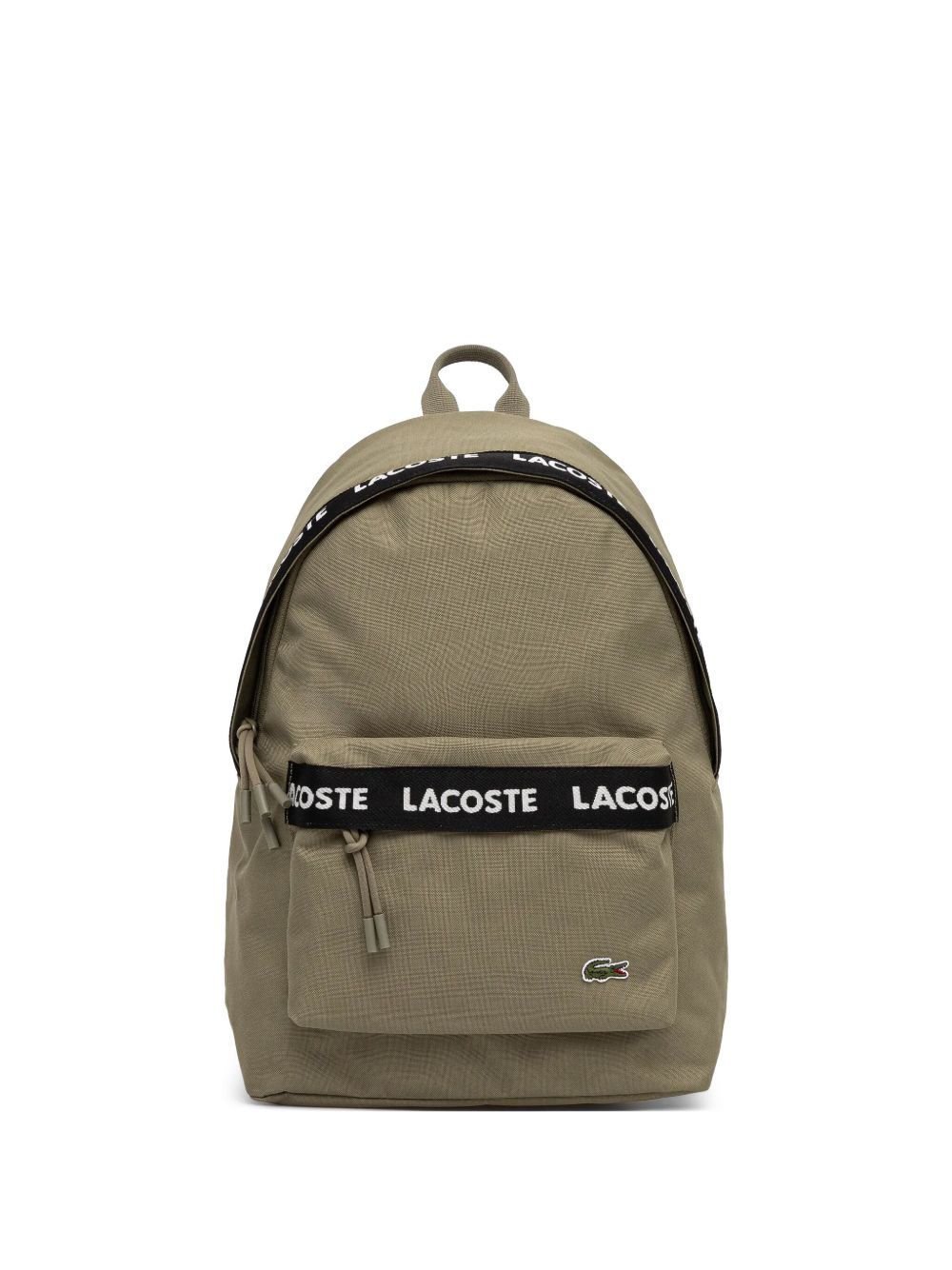 Lacoste logo提花双肩包 - 绿色
