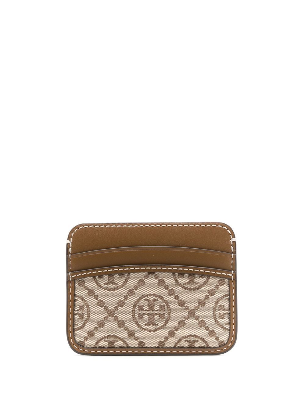 Tory Burch T 经典logo卡夹 - 褐色