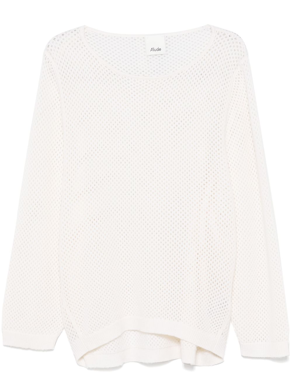 Allude 镂空针织毛衣 - 白色