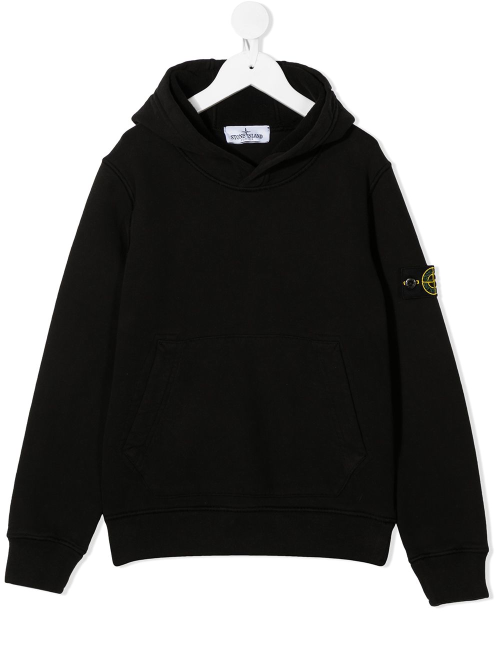 Stone Island Junior 经典连帽衫 - 黑色