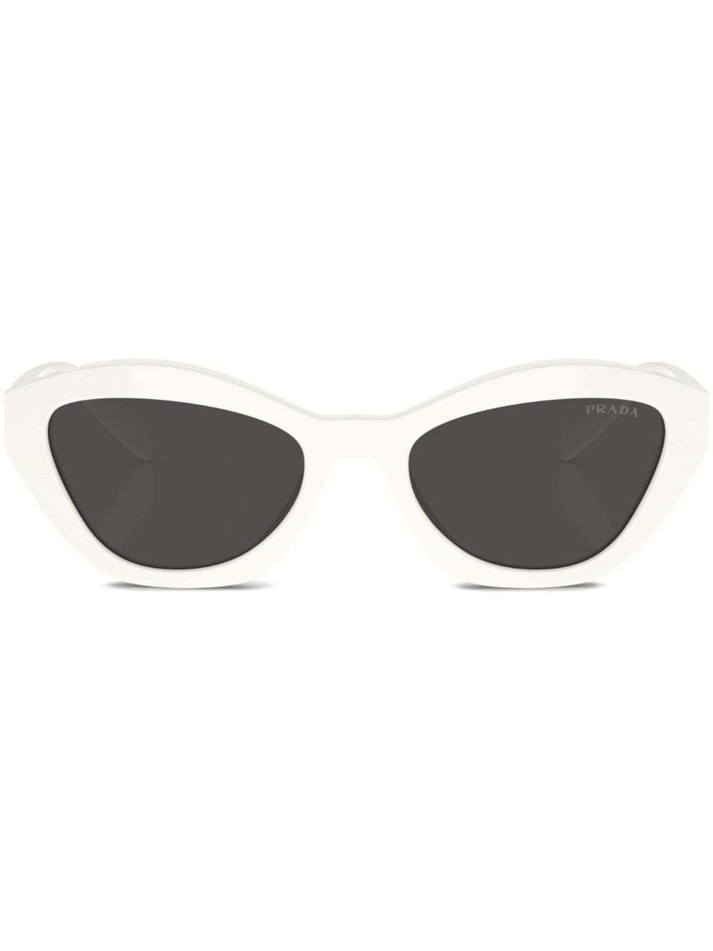 Prada Eyewear logo猫眼框太阳眼镜 - 白色