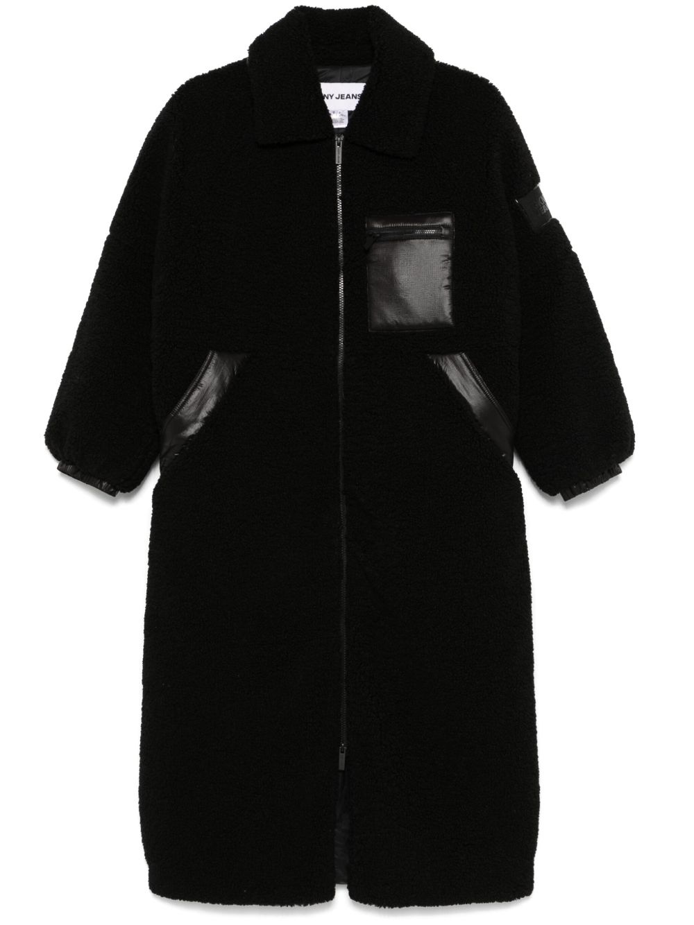 DKNY 人造皮毛一体外套 - 黑色