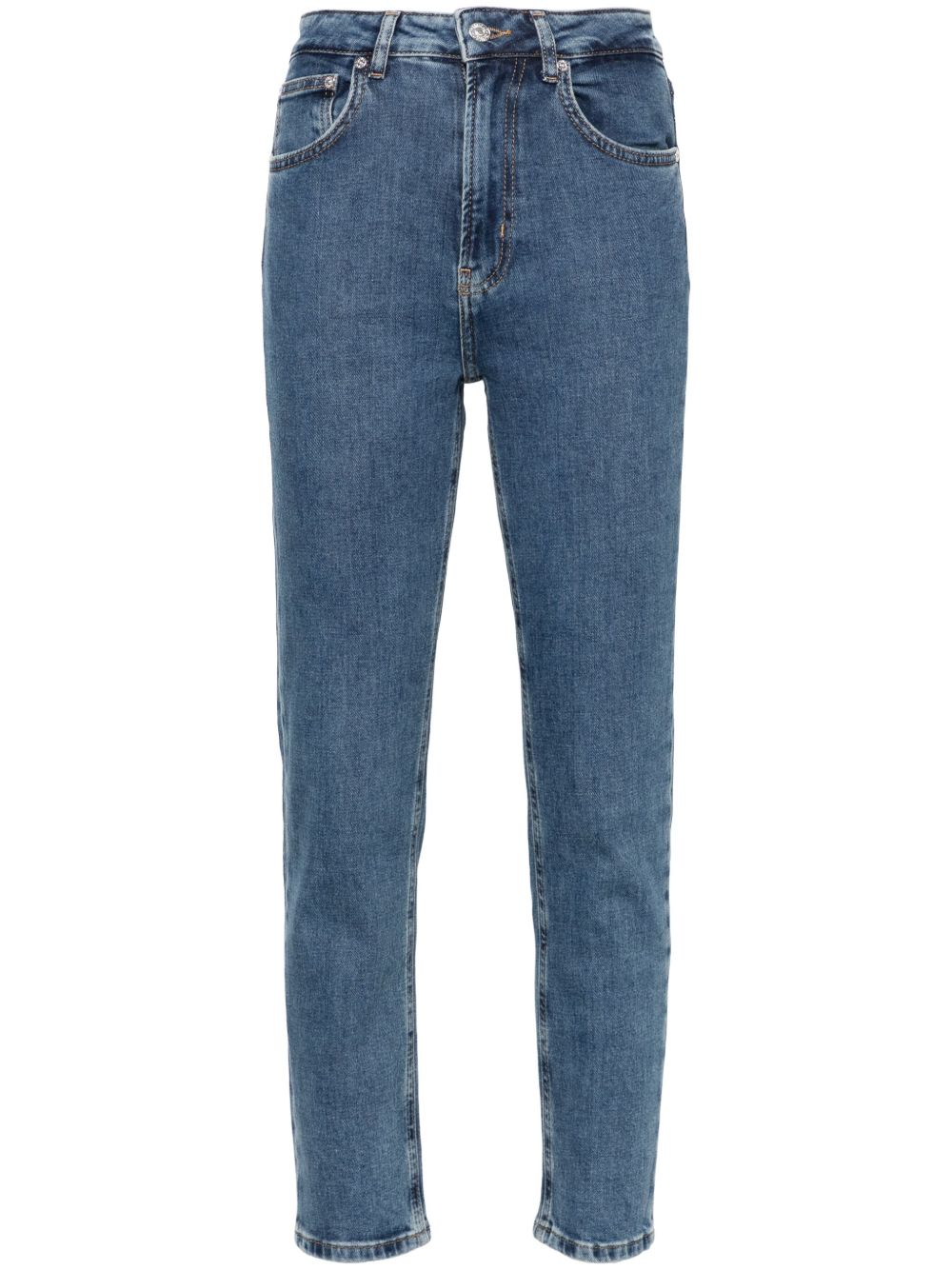 MOSCHINO JEANS 高腰修身牛仔裤 - 蓝色
