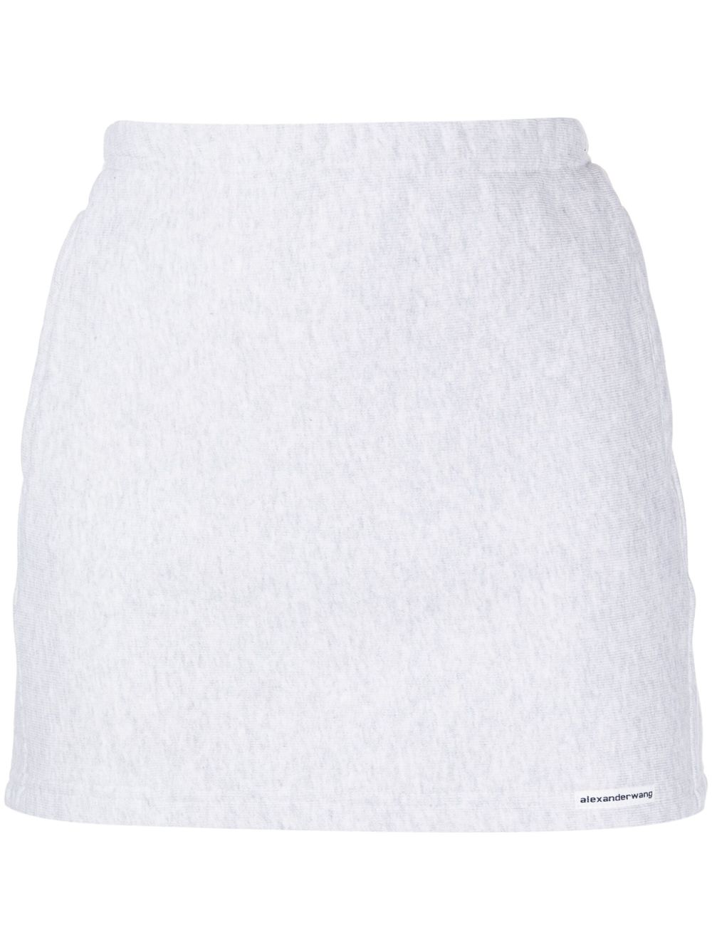 Alexander Wang logo贴花迷你半身裙 - 灰色