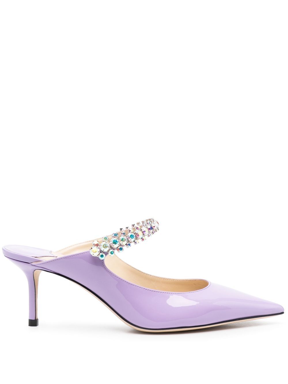 Jimmy Choo Bing 中跟穆勒鞋 - 紫色
