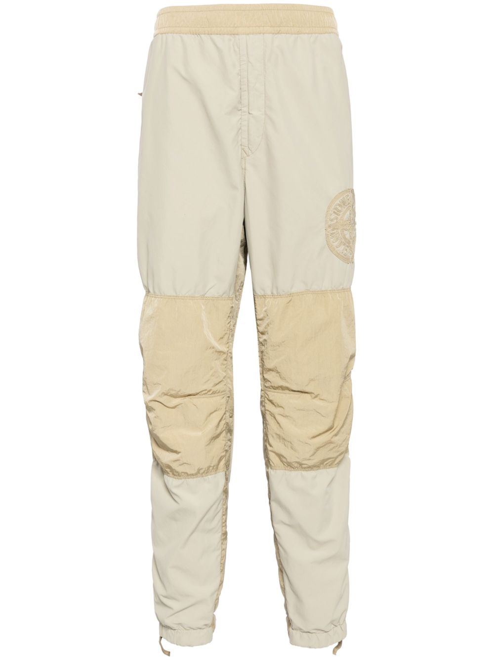 Stone Island logo刺绣运动裤 - 褐色