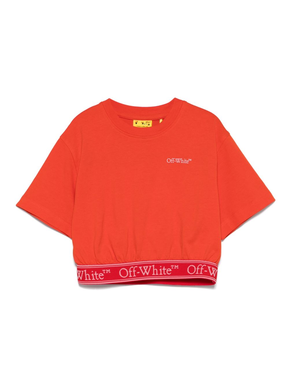 Off-White Kids logo印花T恤 - 红色
