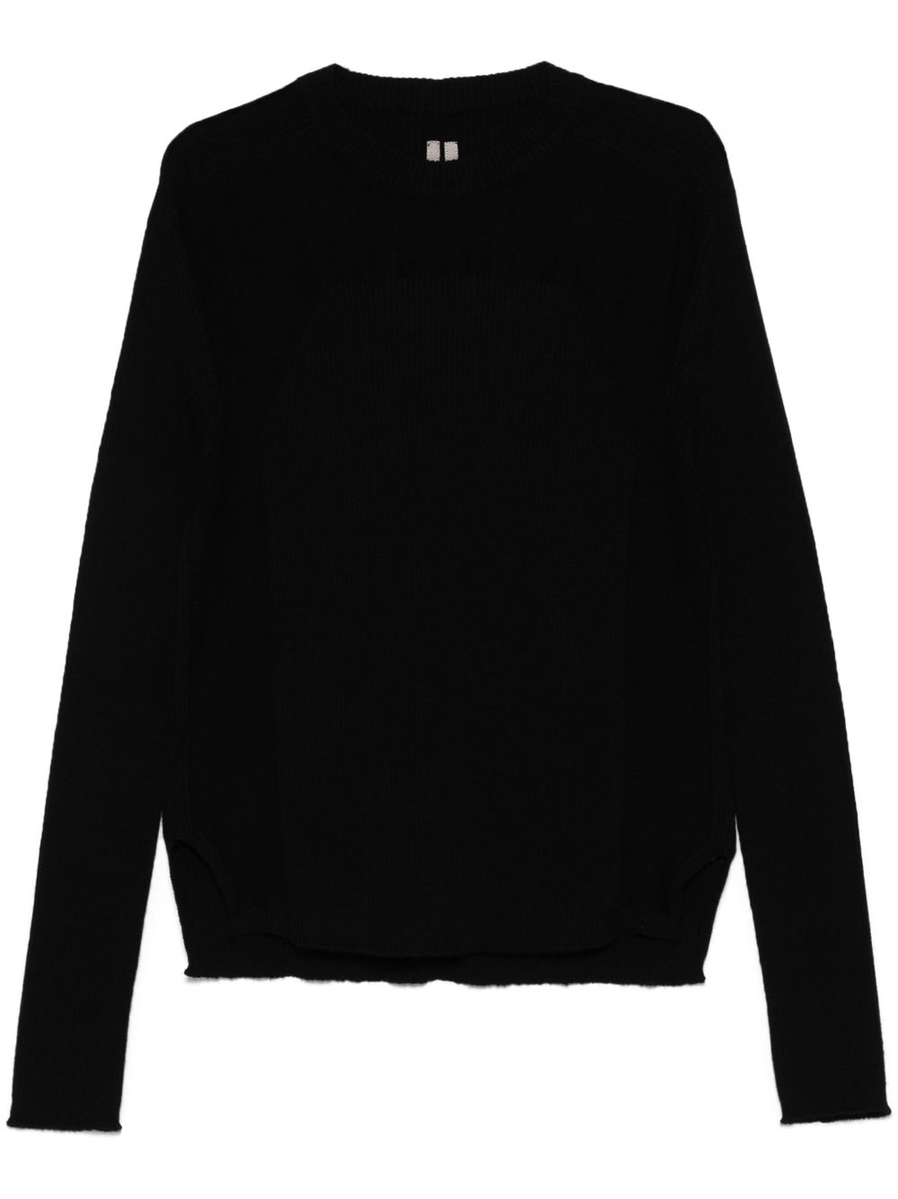 Rick Owens Geo 罗纹毛衣 - 黑色