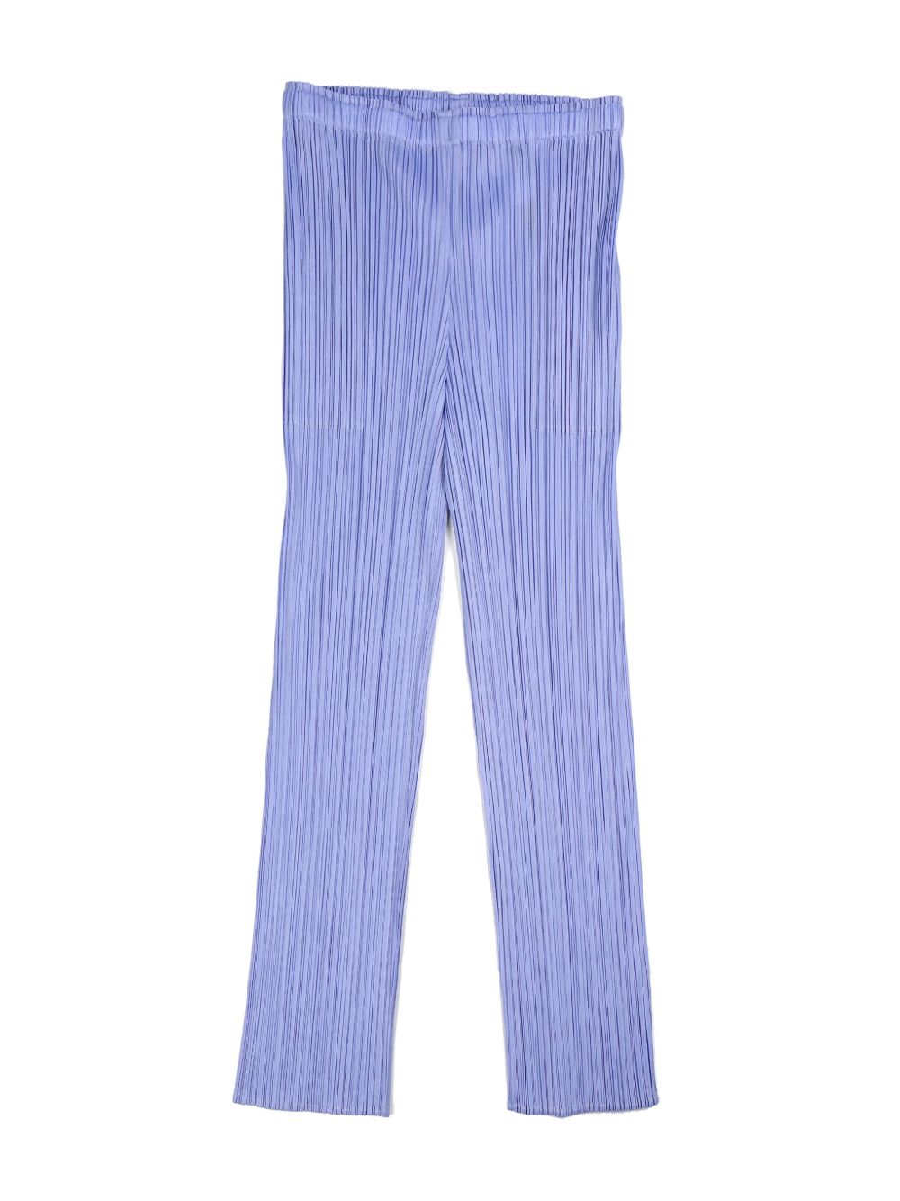 Pleats Please Issey Miyake plissé-effect slim-fit trousers - 紫色