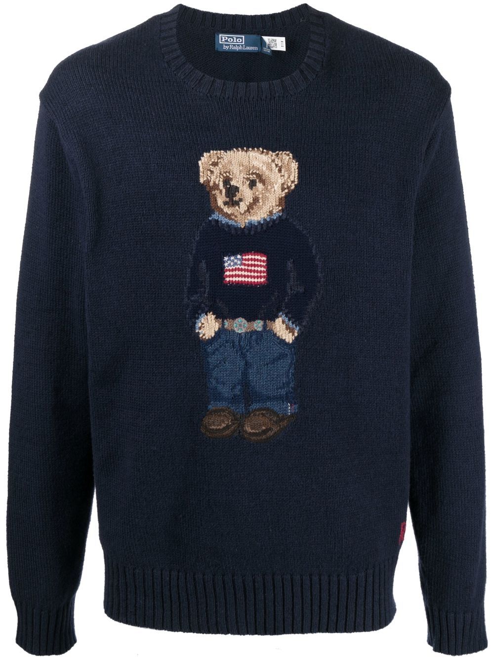 Polo Ralph Lauren Polo Bear 图案针织毛衣 - 蓝色