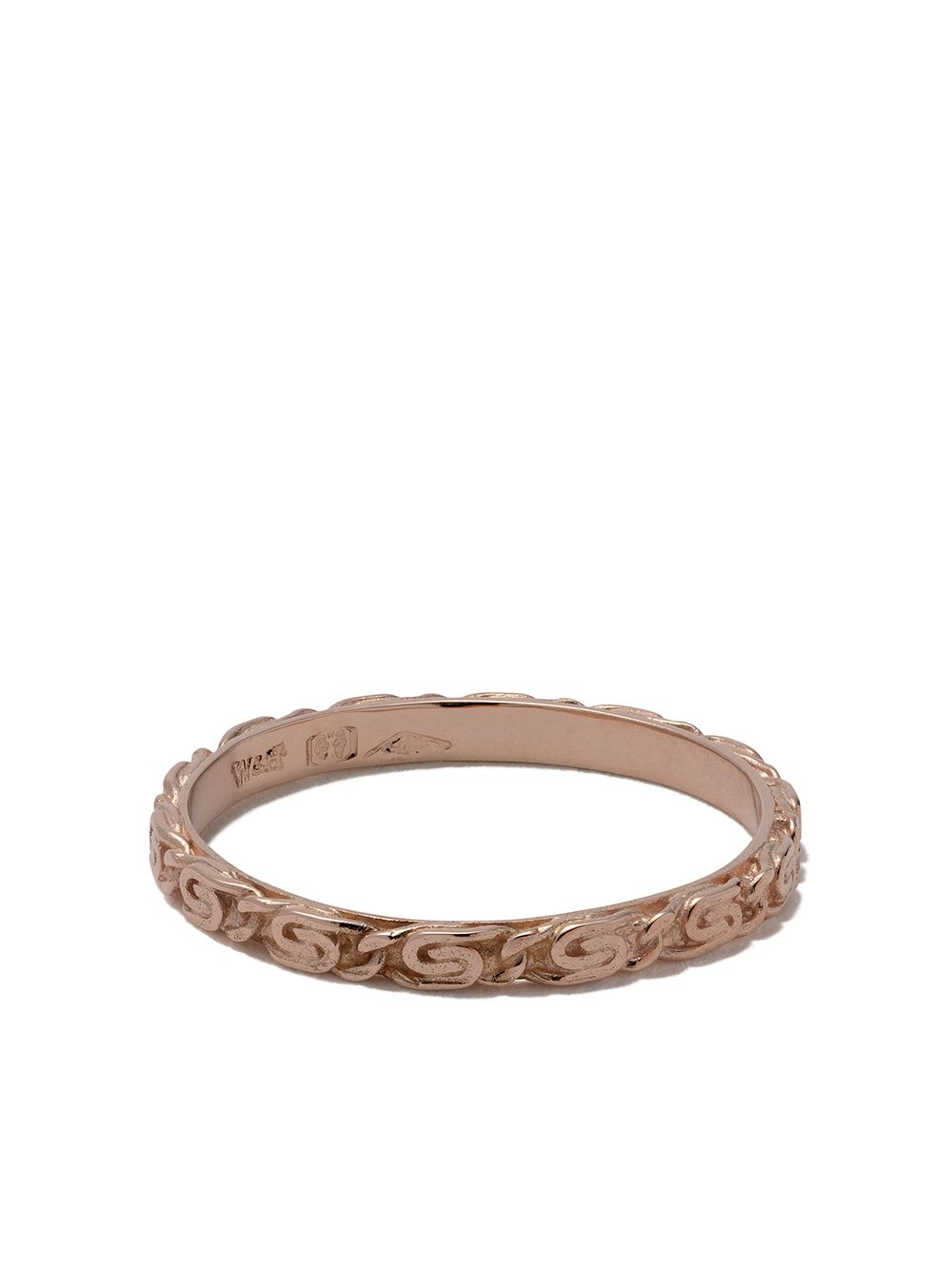 Wouters & Hendrix Gold Snail Diamond Chain 18k玫瑰金戒指 - 粉色