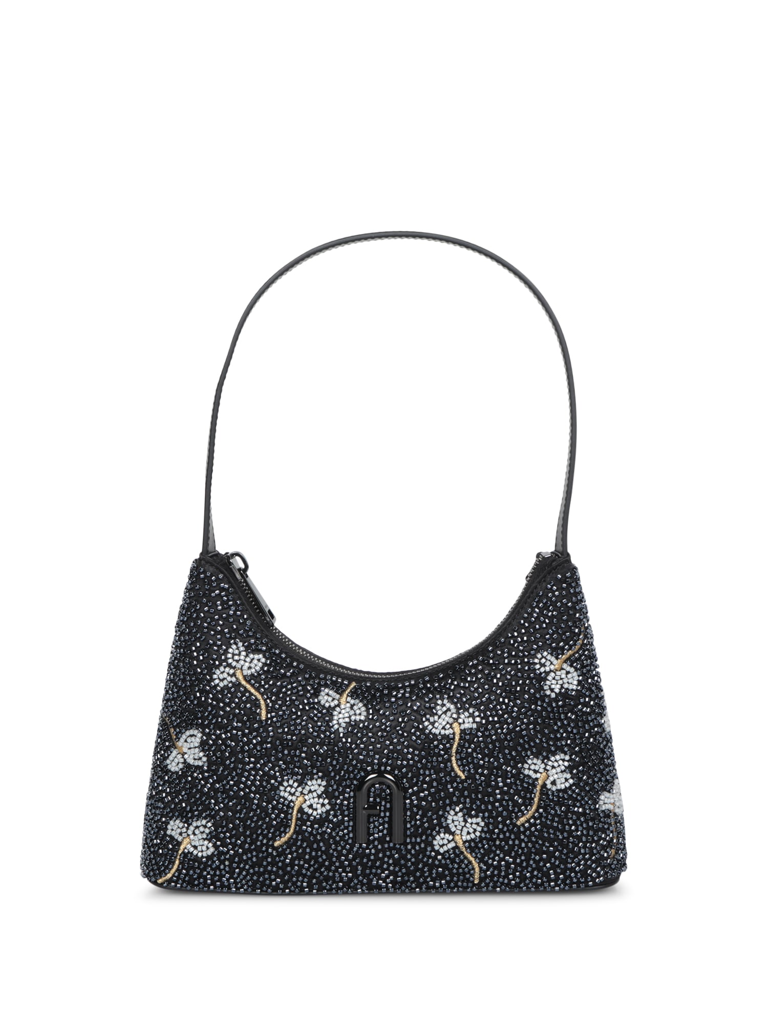 Furla Diamante迷你刺绣黑色包