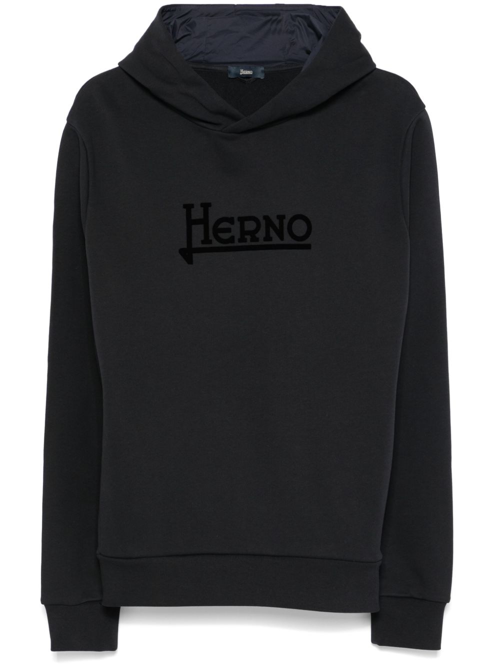 Herno 棉连帽衫 - 蓝色