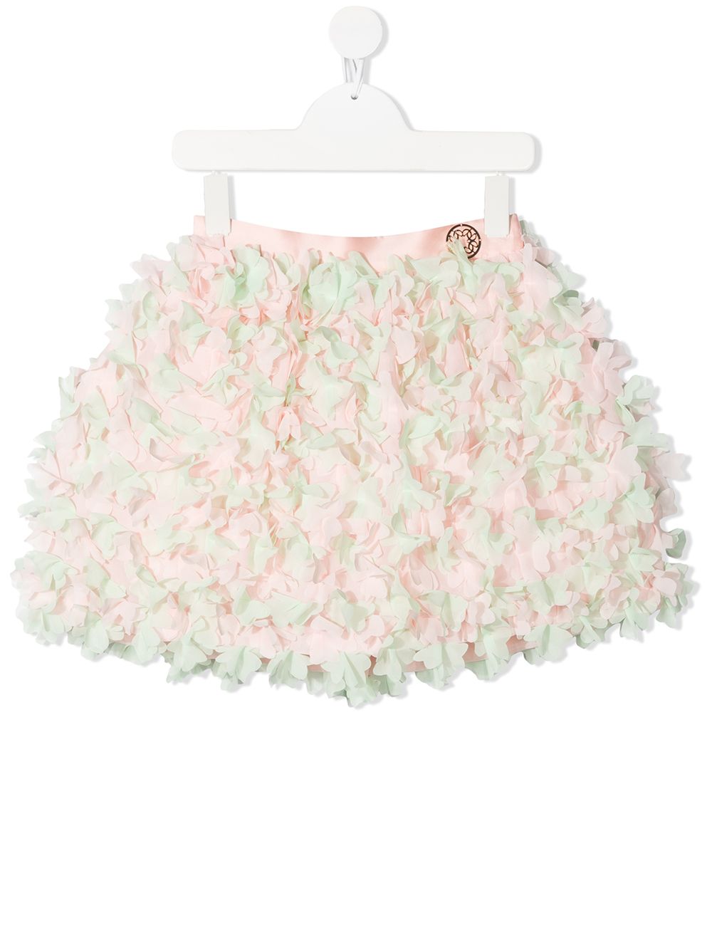 ELIE SAAB JUNIOR 荷叶边迷你半身裙 - 粉色