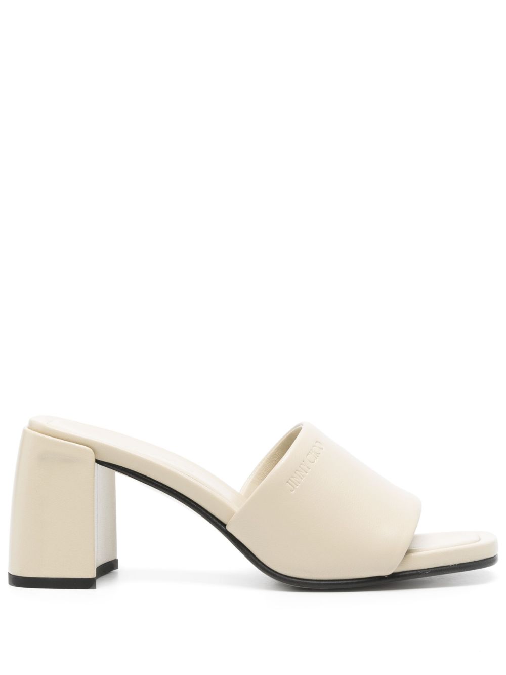 Jimmy Choo Pre-Owned Lena 中跟穆勒鞋（7厘米，典藏款） - 白色