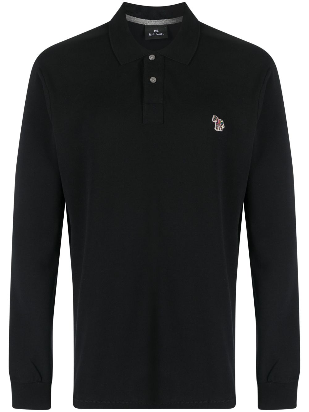 PS Paul Smith 斑马标贴polo衫 - 黑色