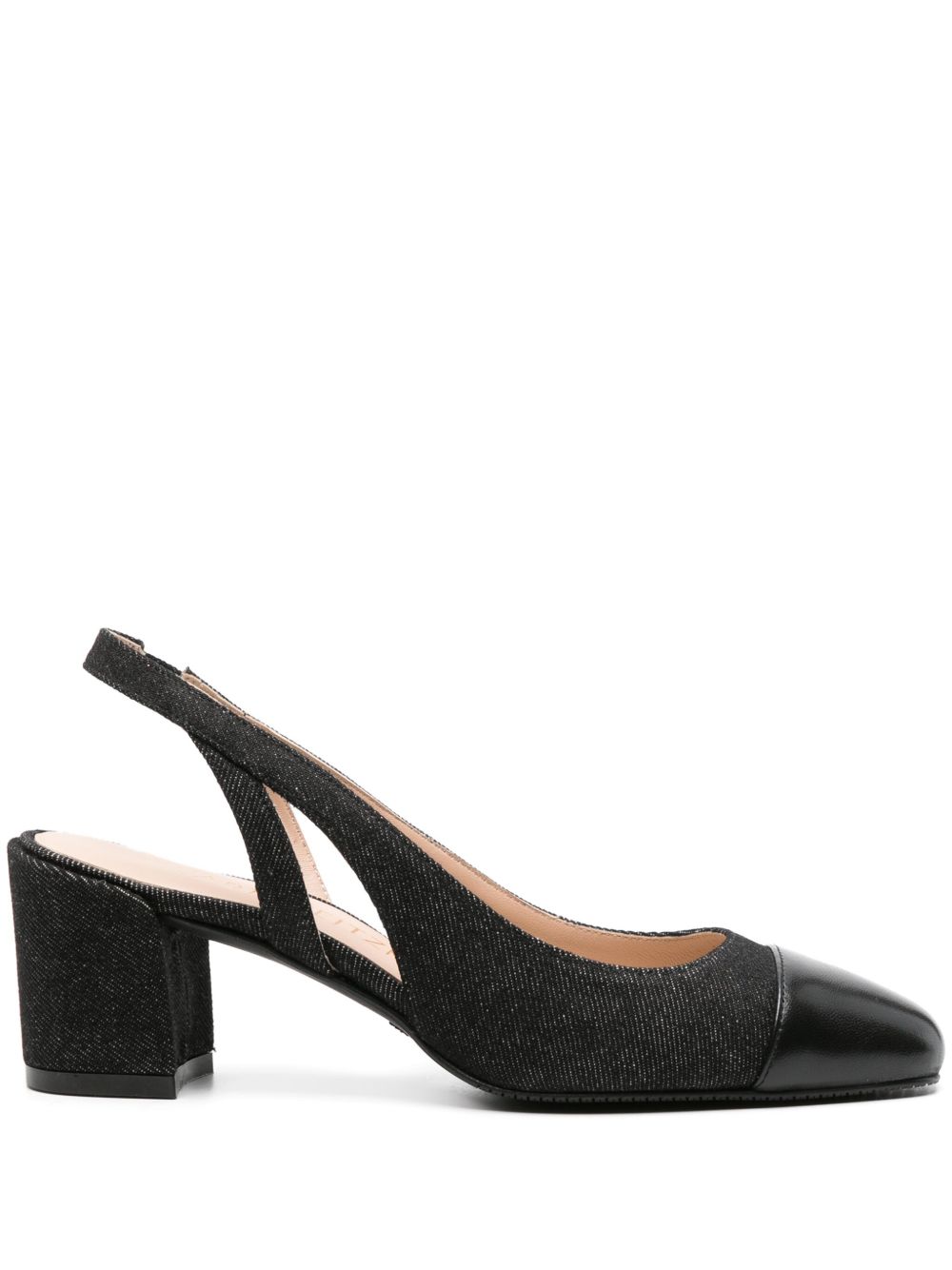 Stuart Weitzman Sleek 裹踝中跟鞋 - 黑色