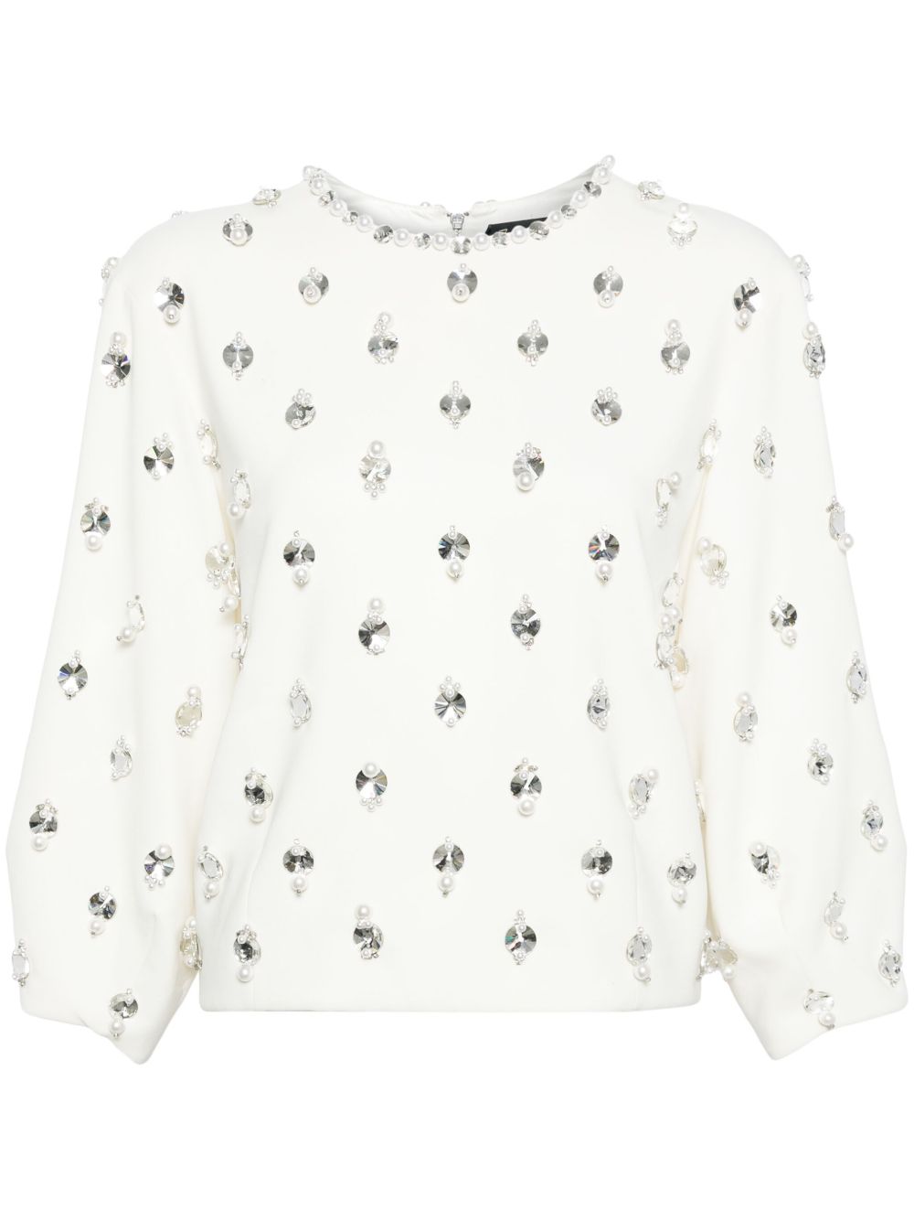 Jenny Packham Sweet Emotion 绉纱罩衫 - 白色