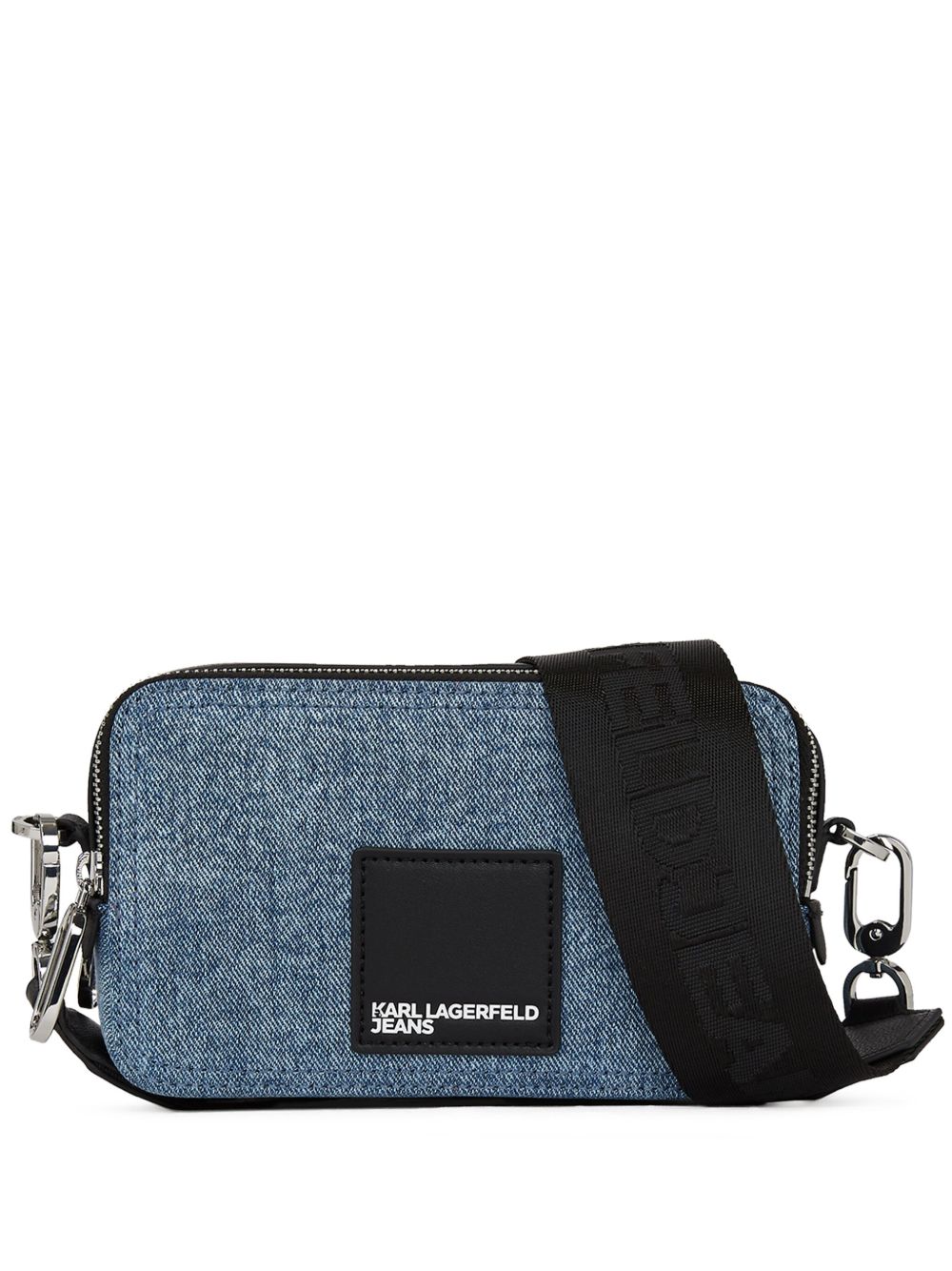 Karl Lagerfeld Jeans 方形logo牛仔相机包 - 蓝色