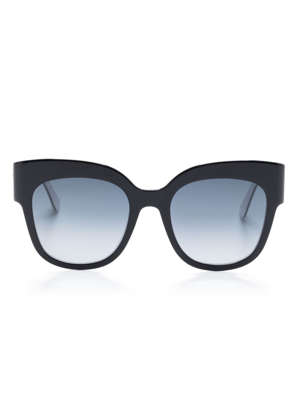 DSQUARED2 EYEWEAR logo标牌蝴蝶镜框太阳眼镜 - 黑色