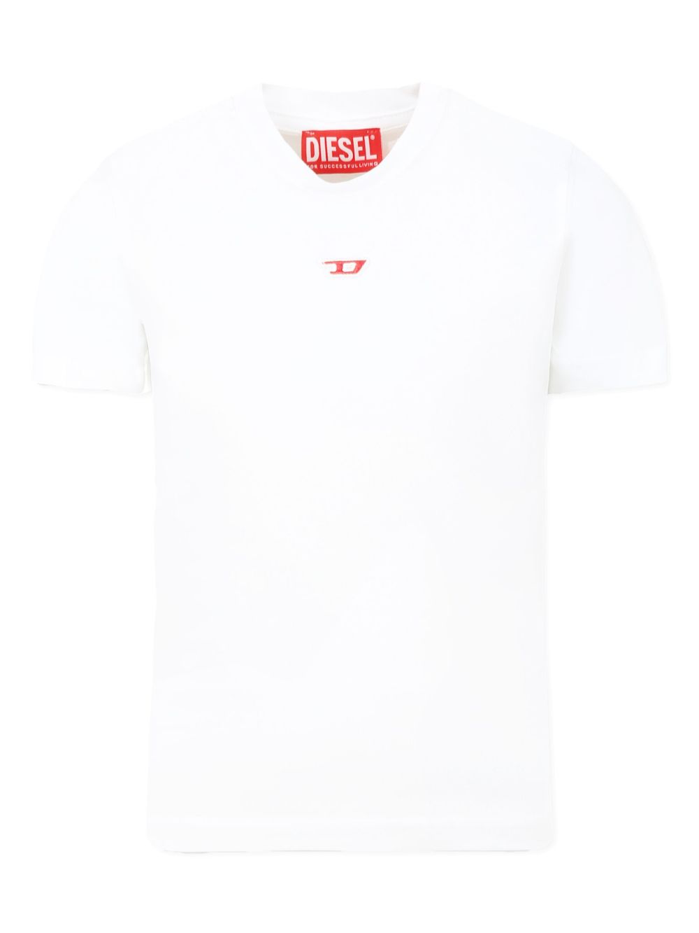 Diesel Kids Oval D 贴花T恤 - 白色