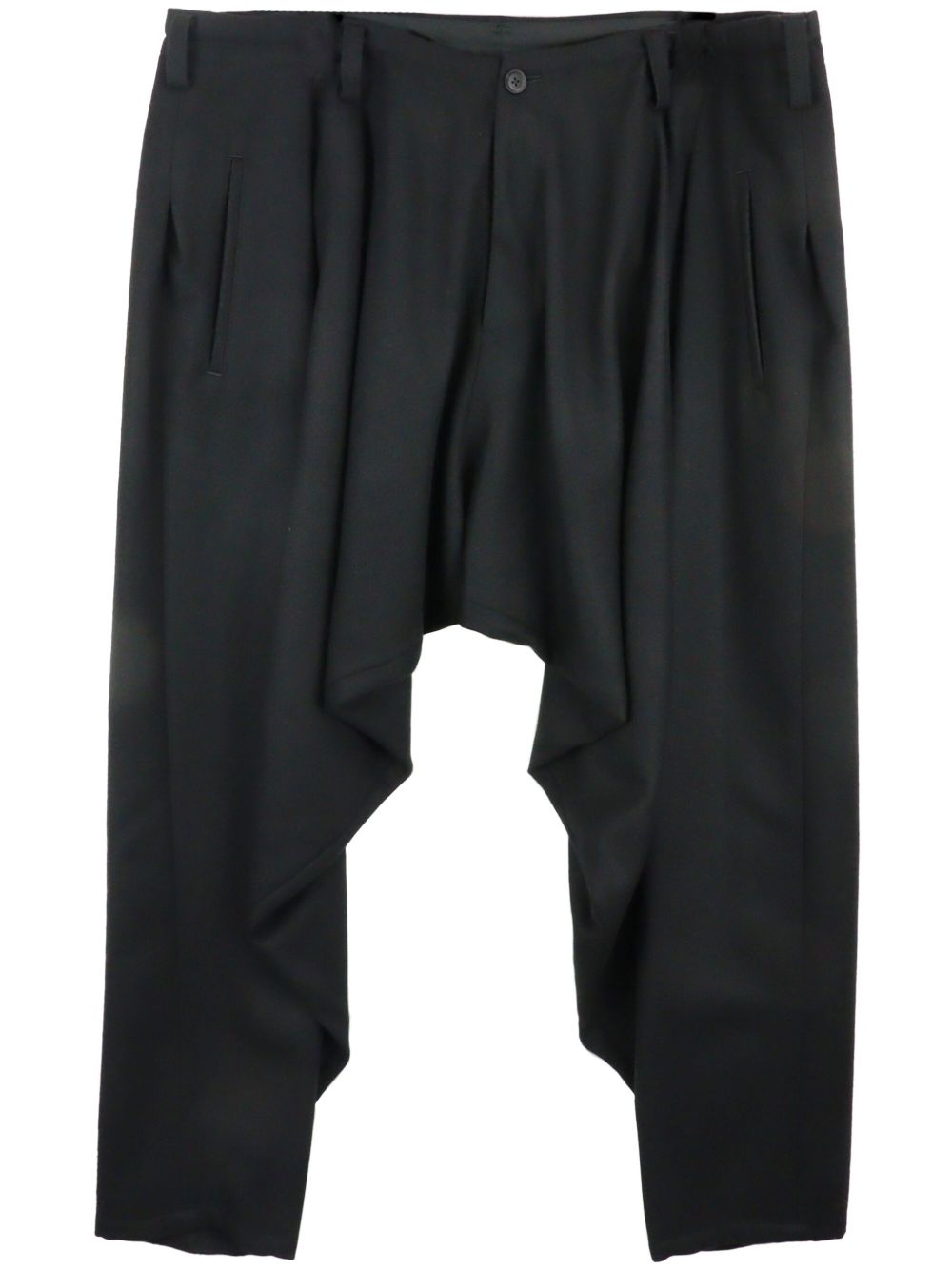 Yohji Yamamoto 羊毛垮裤 - 黑色