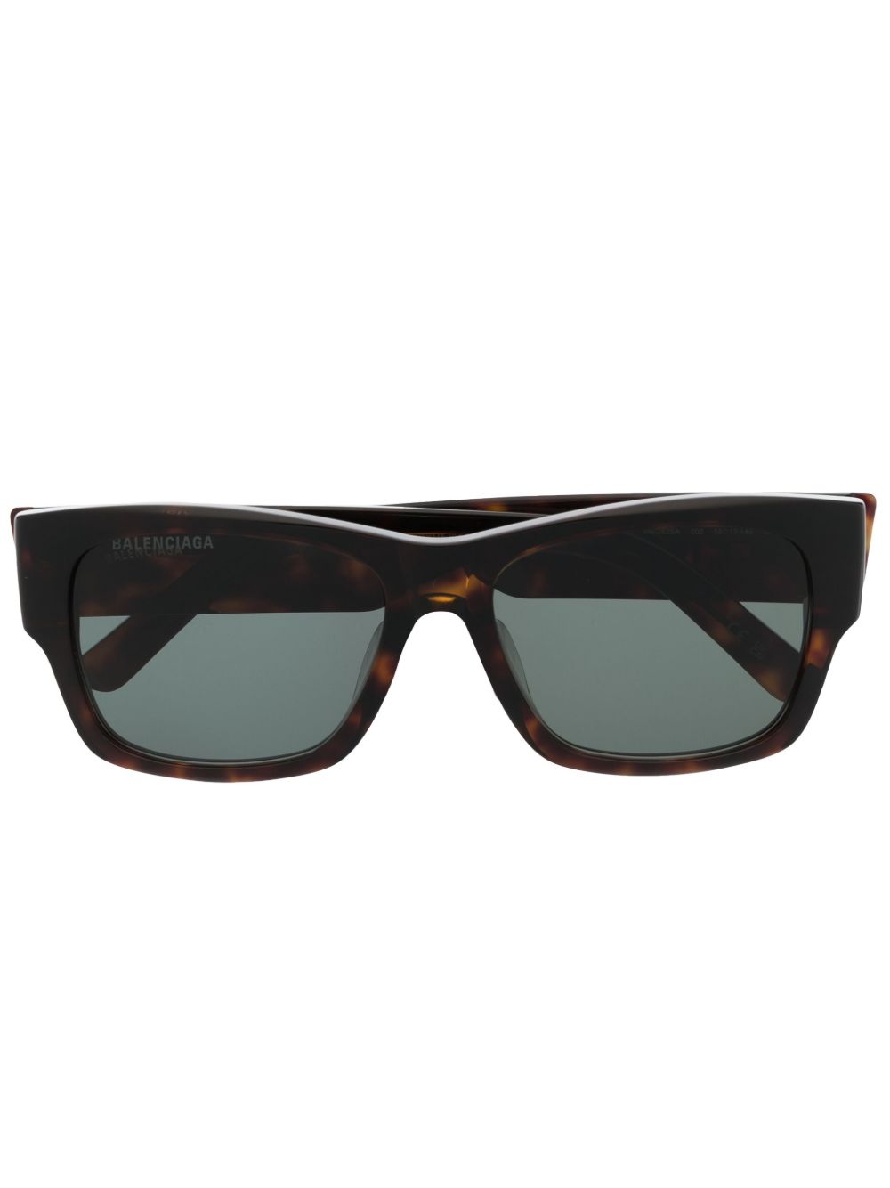 Balenciaga Eyewear 珐琅logo方框太阳眼镜 - 褐色