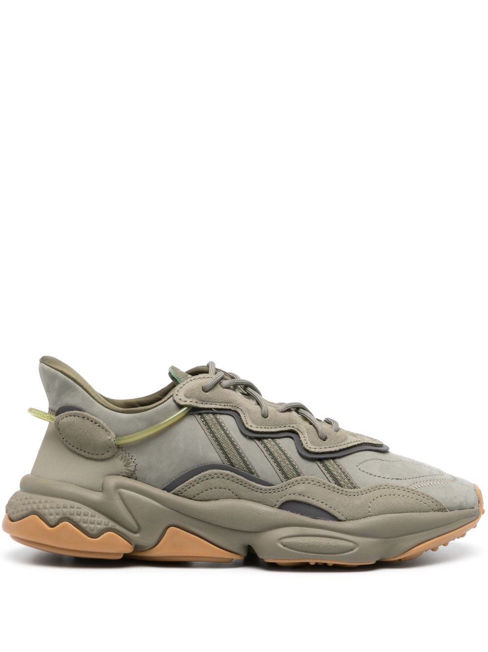 adidas Ozweego 皮质运动鞋 - 绿色