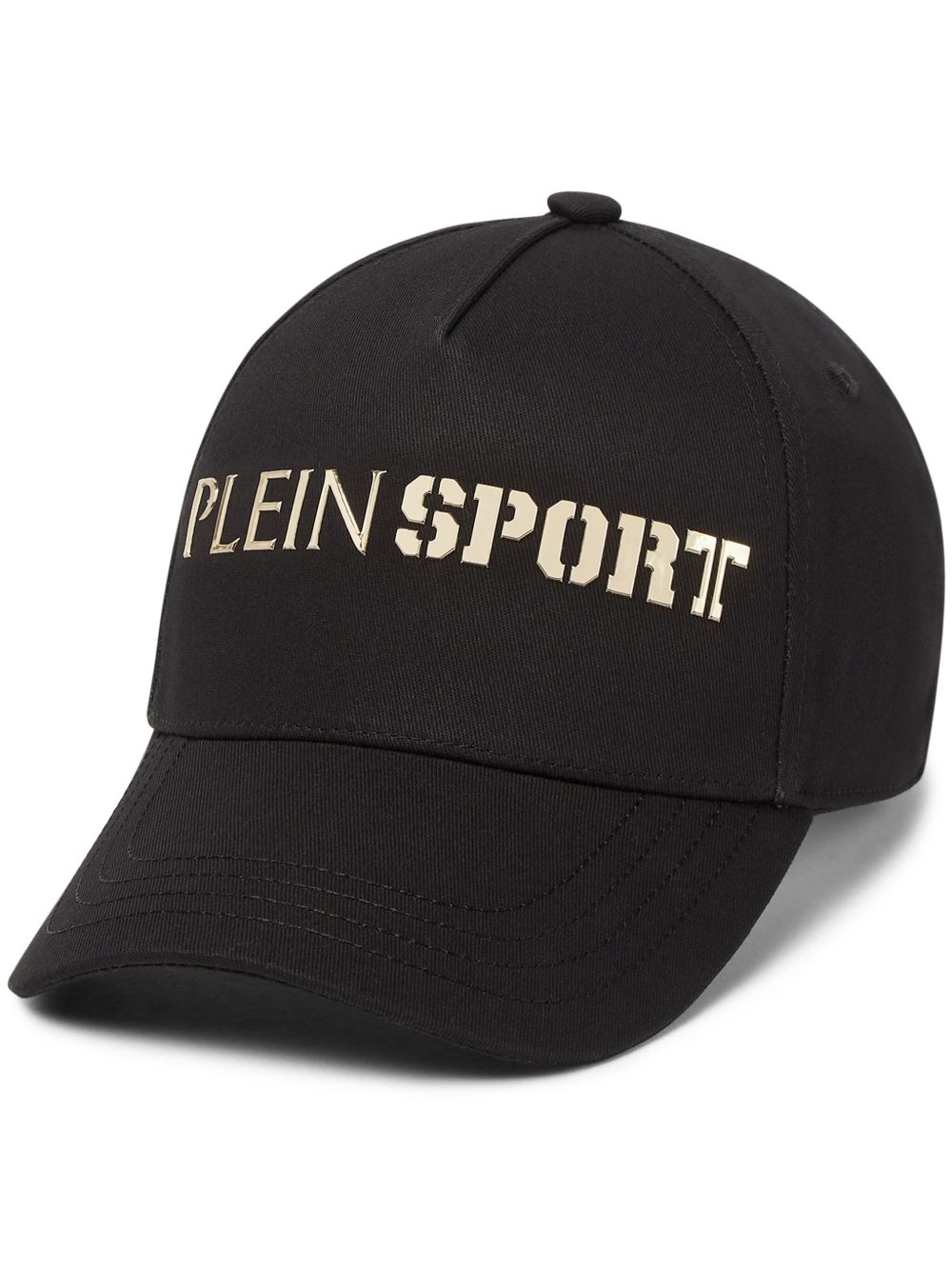 Plein Sport logo印花棉棒球帽 - 黑色