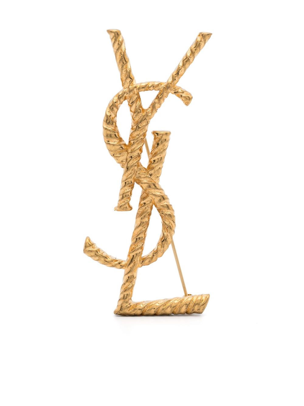 Saint Laurent Cassandre YSL 胸针 - 金色