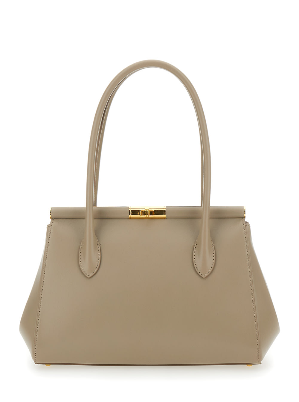 Dolce & Gabbana marlene 中号米色皮革挂锁细节手提包 女款