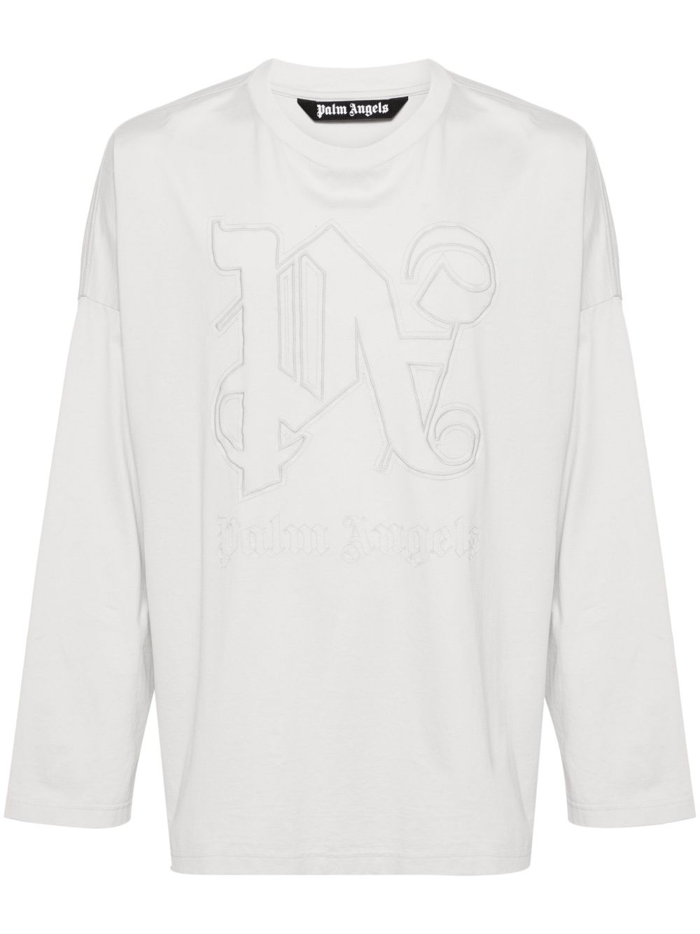 Palm Angels Monogram 棉T恤 - 灰色