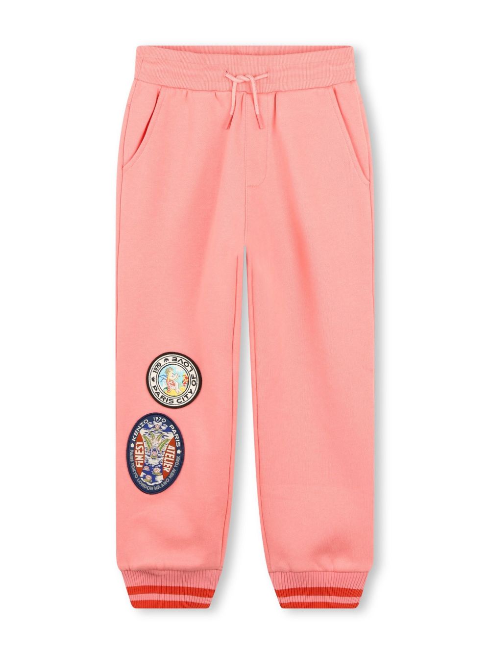 Kenzo Kids 棉质运动裤 - 粉色