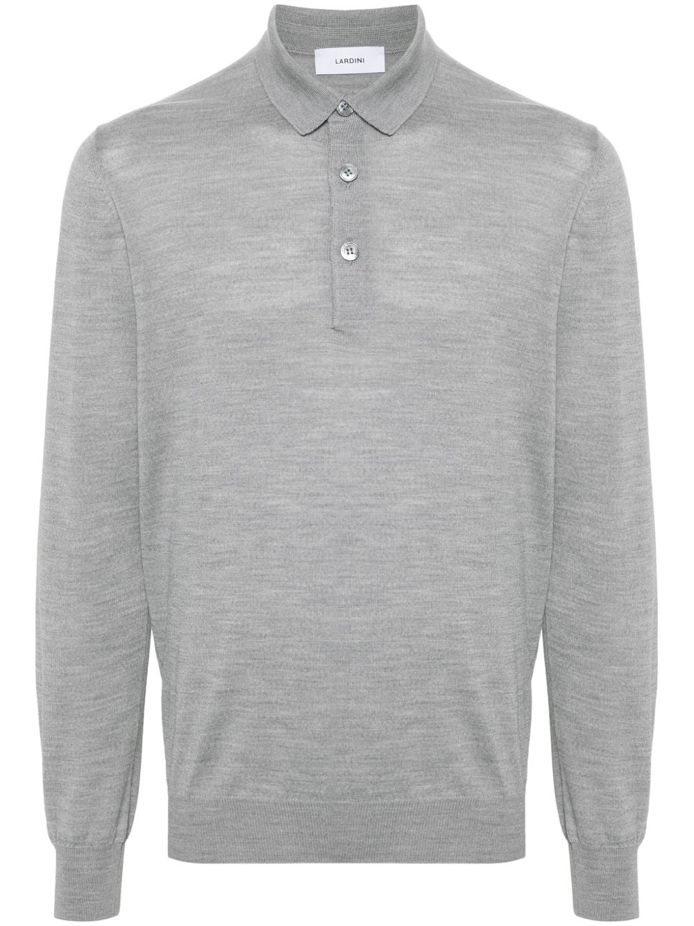Lardini 初剪羊毛polo衫 - 灰色