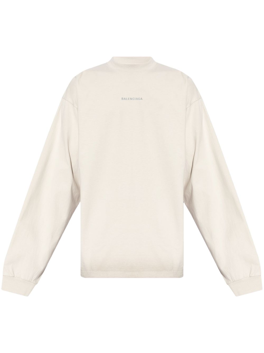 Balenciaga logo印花棉卫衣 - 灰色