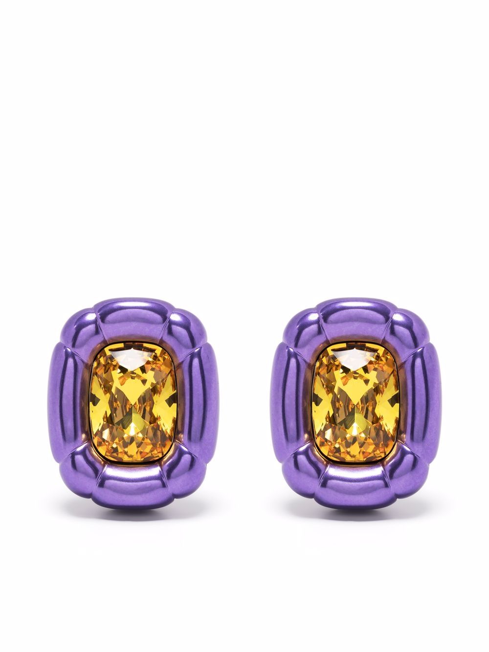 Swarovski Dulcis 夹扣式耳环 - 紫色