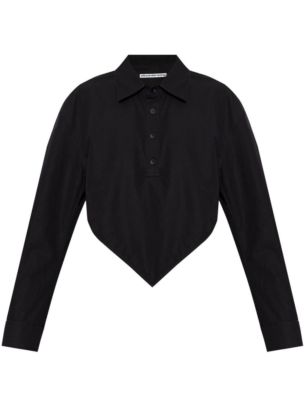 Alexander Wang 尖形设计棉衬衫 - 黑色