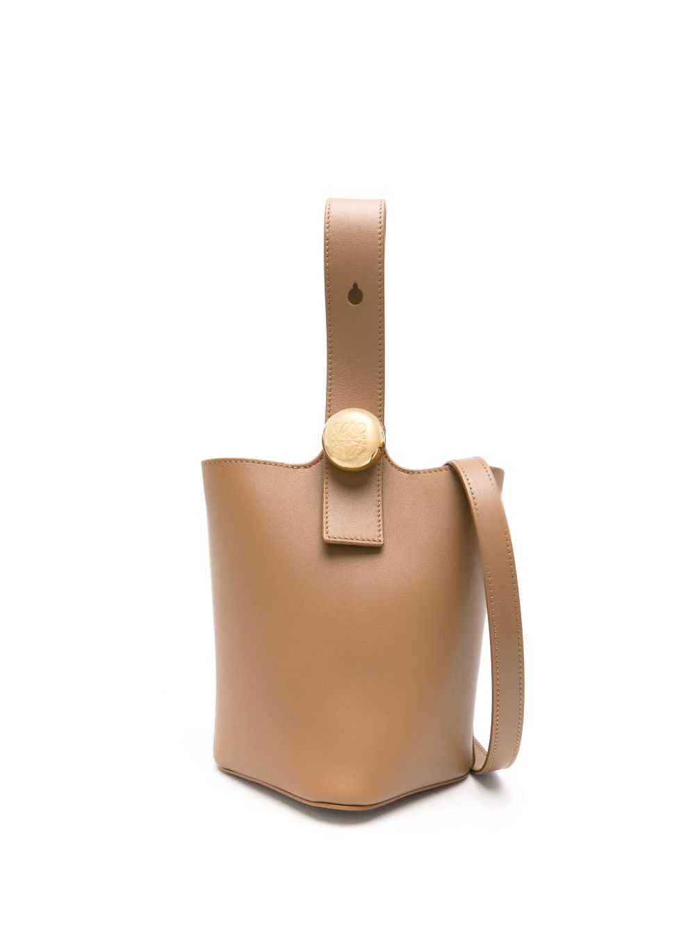 LOEWE 皮质迷你水桶包 - 褐色