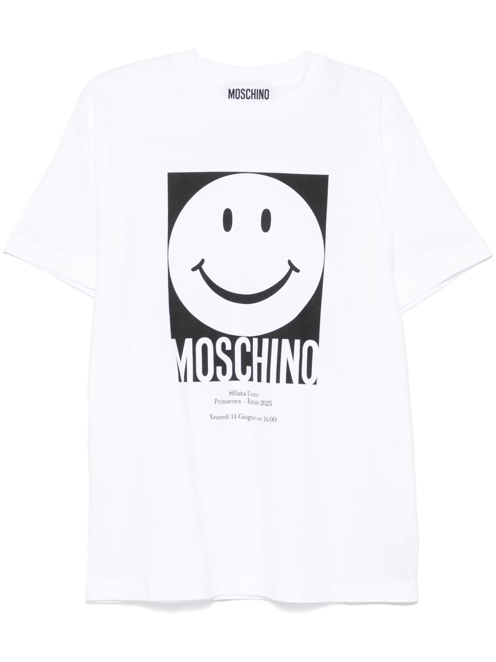 Moschino 笑脸图案T恤 - 白色