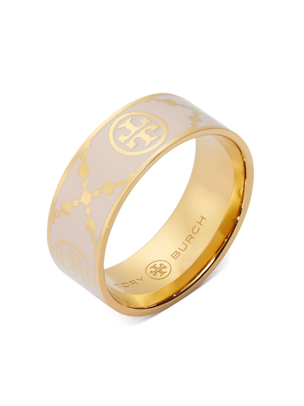 Tory Burch T Monogram 珐琅戒指 - 粉色