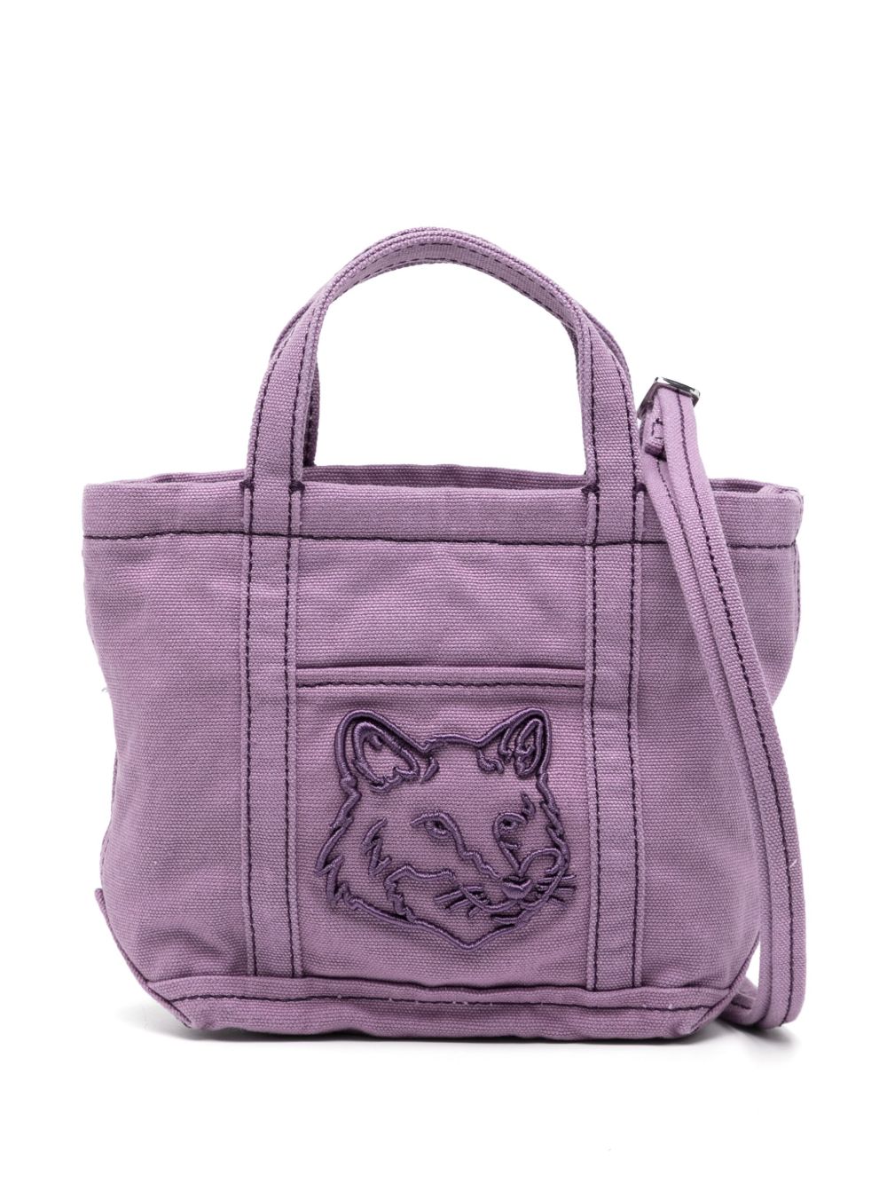 Maison Kitsuné Fox Head 迷你托特包 - 紫色