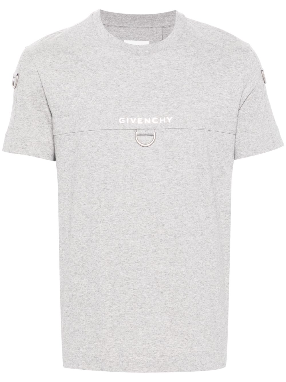 Givenchy D字扣环棉T恤 - 灰色