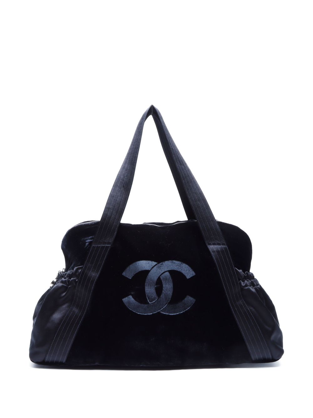 CHANEL Pre-Owned CC 拼接旅行包（2004–2005年典藏款） - 黑色