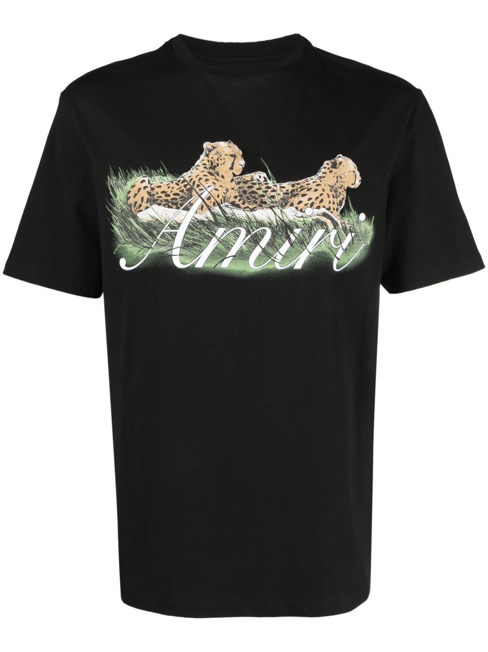 AMIRI Cheetah logo印花T恤 - 黑色