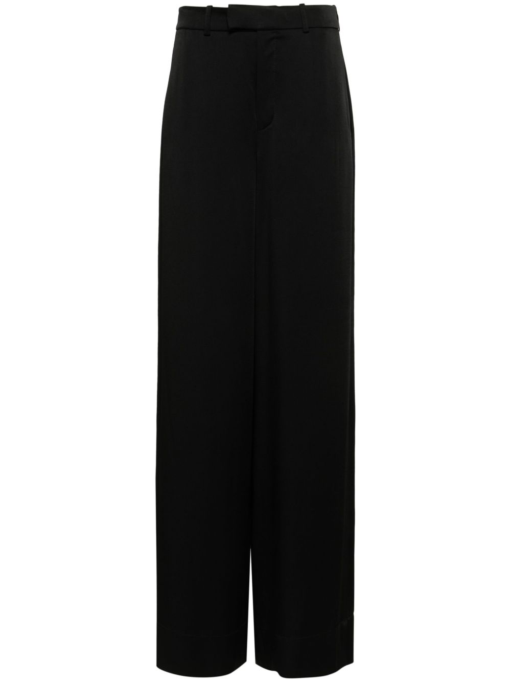 Saint Laurent 缎面长裤 - 黑色